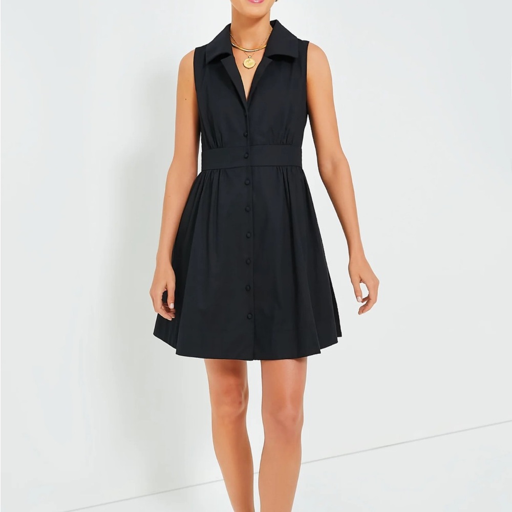 POMANDER PLACE

Black Sleeveless Noelle Shirt Dress